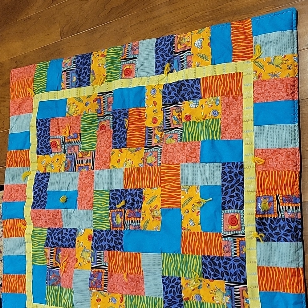 36"x38" Darling Patchwork Handmade Quilt Linus Project